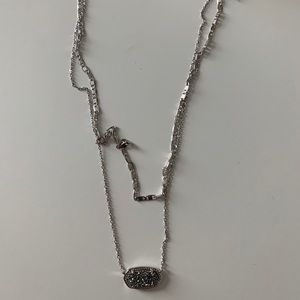 Kendra Scott multi strand in platinum drusy